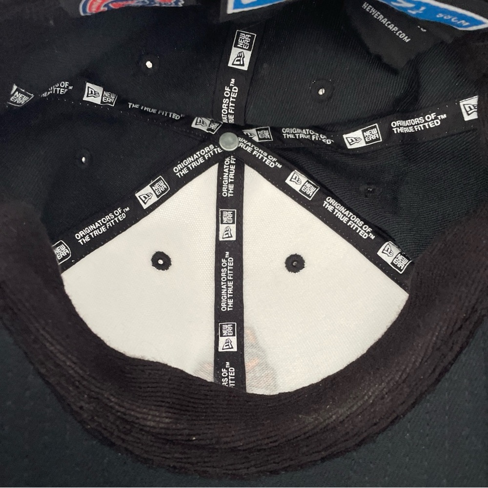 New Era Salt Lake Bees MiLB Embroidered Hat Size 7 1/4 Black White Colorblock - Picture 5 of 7